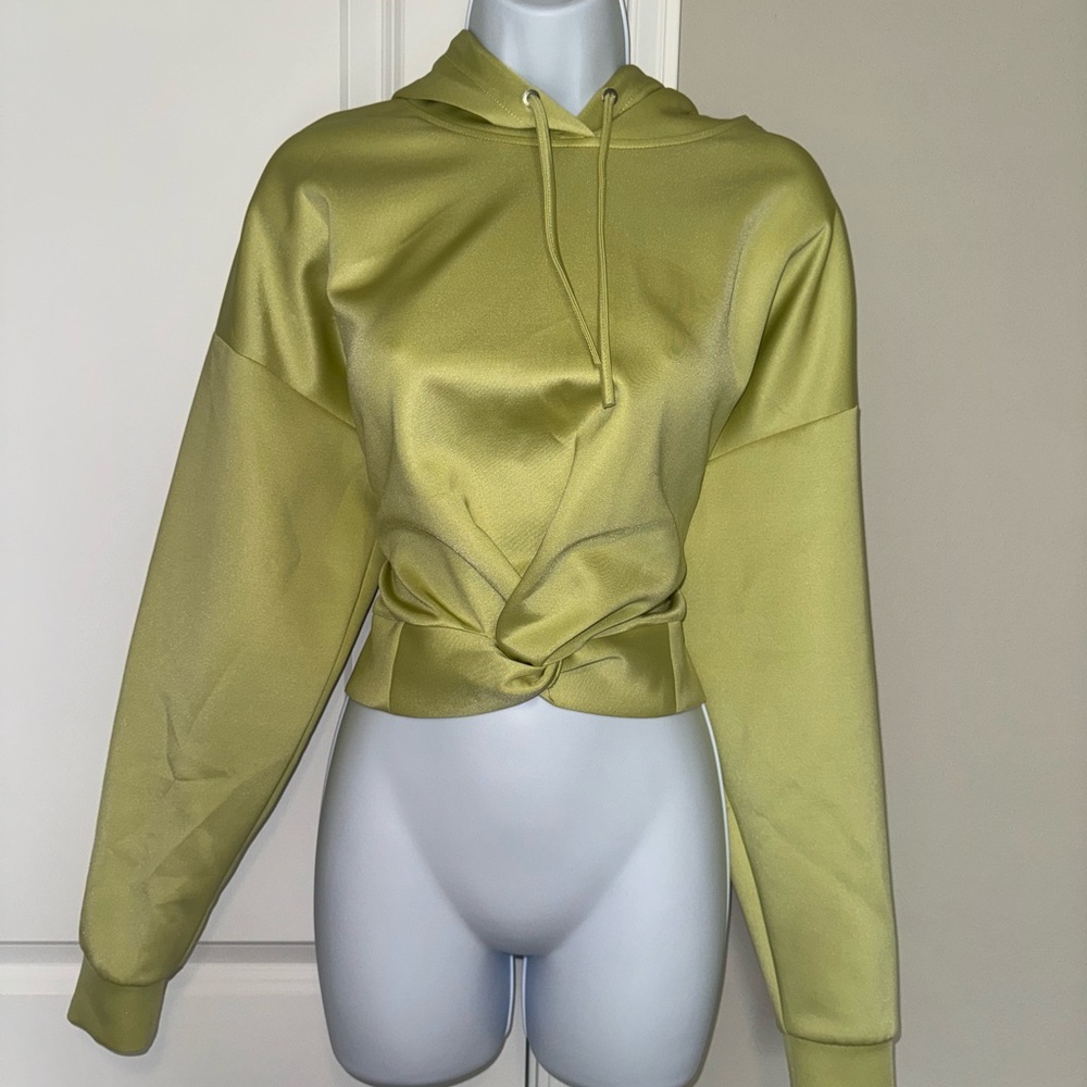 Marciano Lime Green Satin Hoodie